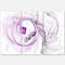 Designart - Billowing Smoke Purple - Abstract Canvas art print